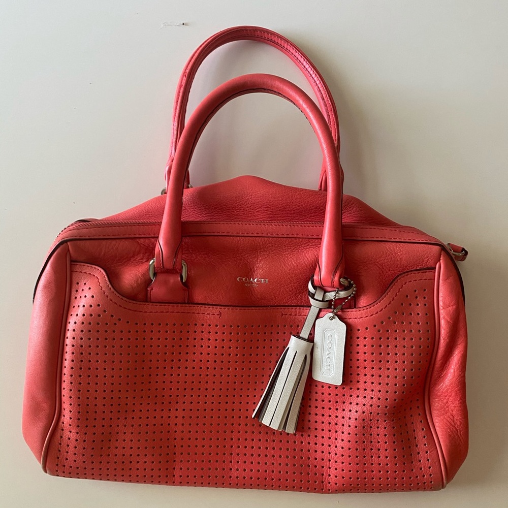 Pink leather Coach bag